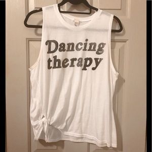 Forever 21 Dace Therapy Side Knot Muscle Tee